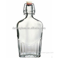 250ml Clear wire tire Glass Swing Top Pocket Flask syrup bottles with glass handle and stoppers